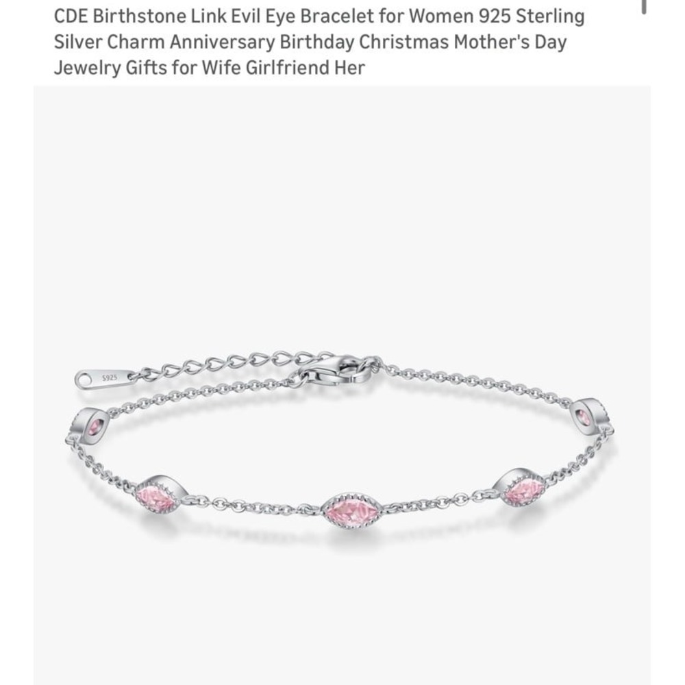 NEW women's sterling October birthstone bracelet.